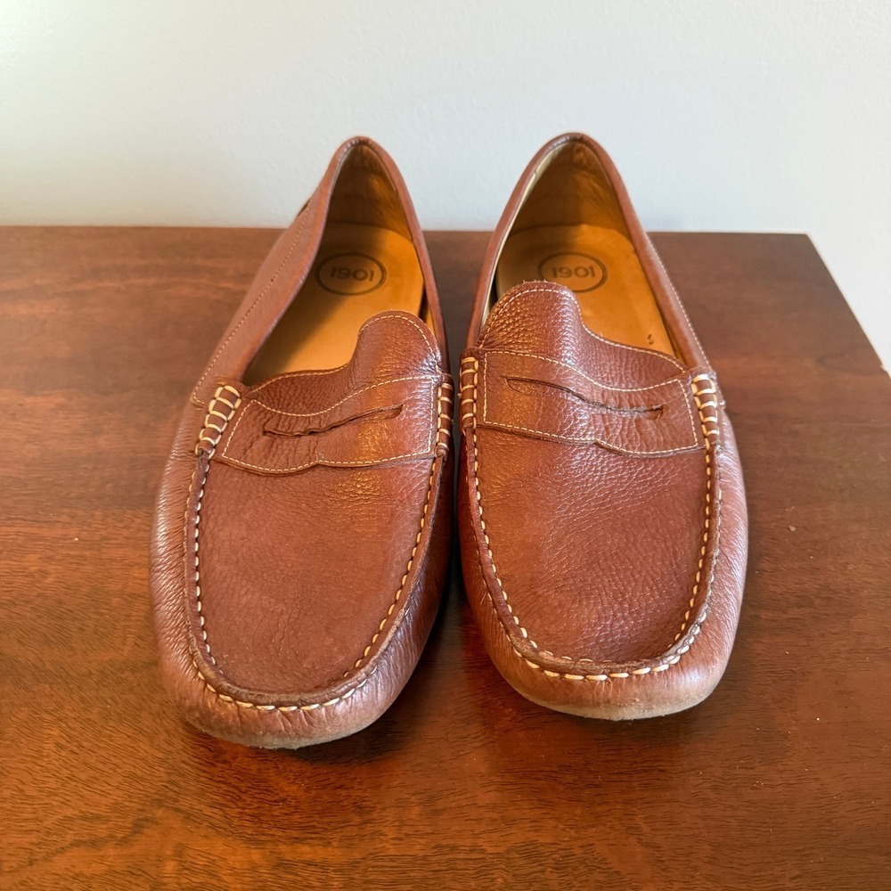 Nordstrom's 1901 Men's Leather Loafers Size 11.5 | Classic Slip-On Dress Shoes - Picture 3 of 6
